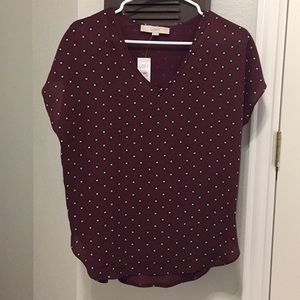 LOFT mixed media top